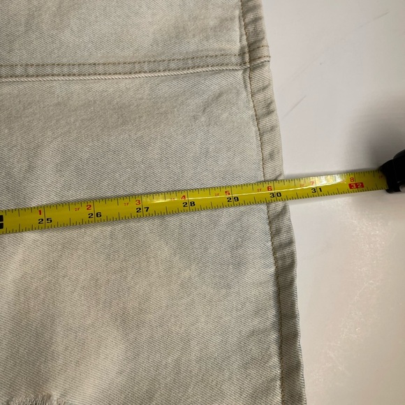 Forever 21 Denim Overall Mini Skirt Bleached M - Picture 12 of 17